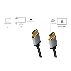 LOGILINK CHA0101 HDMI cable 4K/60Hz 2m