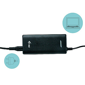 i-tec USB-C metalinė nano dokų stotis HDMI VGA LAN garso kortelių skaitytuvo galia 100 W + universalus įkroviklis 112 W - prijungimo stotis