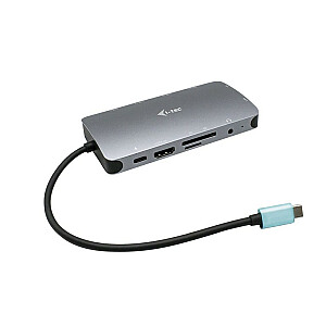 i-tec USB-C Metal Nano Док-станция HDMI VGA LAN Устройство чтения аудиокарт Питание 100 Вт + универсальное зарядное устройство 112 Вт - Док-станция