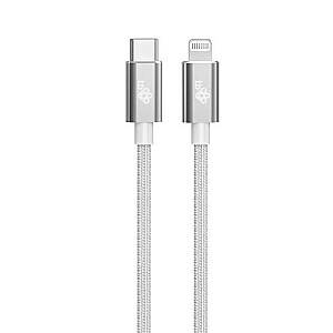 Lightning MFi į USB C laidas, sidabrinis, 1 m