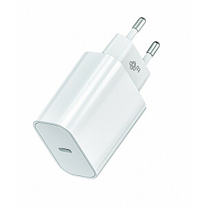 USB C įkroviklis 20 W maitinimo šaltinis, baltas