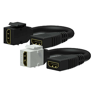 Keystone adapteris, HDMI A lizdas prie HDMI A lizdo kabelio modulis, baltas – VCK450/W