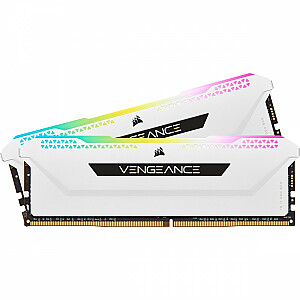 Corsair Vengeance RGB Pro SL, белый, 32 ГБ [2 модуля DIMM DDR4 CL16 по 16 ГБ, 3200 МГц]