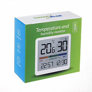 Метеостанция термометр/гигрометр с функцией часов и даты GB380