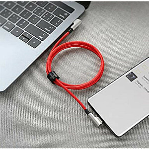 CB-CMD37 raudonas OEM nailono USB C – USB C kabelis | 1m | 3A | 60 W PD | 20 V