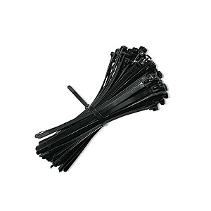 Daugkartinio naudojimo kabelių raiščiai | 7,2*300 mm | UV nailonas | Juoda