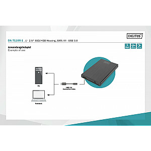 Внешний корпус USB 3.0 для 2,5-дюймового твердотельного/жесткого диска SATA III, алюминий