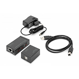 Удлинительный кабель/концентратор-удлинитель 4 порта USB 2.0 по витой паре категории 5e/7, до 50 м