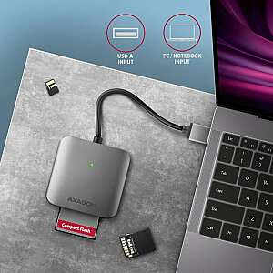 CRE-S3 išorinis kortelių skaitytuvas USB-A 3.2 GEN 1, 3 lizdai arba SD/microSD/CF, UHS-II palaikymas