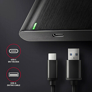 EE25-A6C Безвинтовой алюминиевый внешний корпус USB-C 3.2 Gen 1 — SATA 6G для 2,5-дюймового SSD/HDD