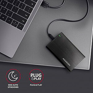 EE25-A6C bevaržtinis aliuminio išorinis USB-C 3.2 Gen 1 iki SATA 6G korpusas, skirtas 2,5 colio SSD / HDD