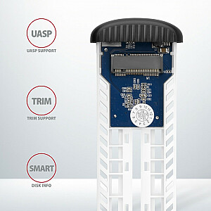 EEM2-SA Bevaržtinis aliuminio išorinis korpusas SSD M.2 SATA USB 3.2 GEN 1