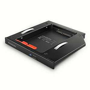 RSS-CD12 2,5" SSD-HDD rėmelis, skirtas DVD lizdui, aliuminis su LED apšvietimu 12,7 mm
