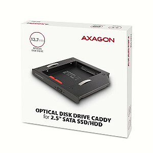 RSS-CD12 Рамка для 2,5-дюймового SSD-HDD для слота DVD, алюминий со светодиодной подсветкой 12,7 мм