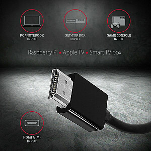 RVH-VGAN Aktyvus adapteris HDMI -> VGA FullHD, garso išvestis, mikro USB maitinimo jungtis