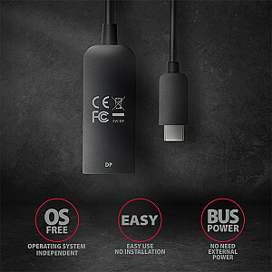 Keitiklis / adapteris RVC-DP USB-C -> DisplayPort, 4K/60 Hz