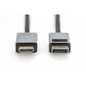 Kabelio adapteris DisplayPort – HDMI 4K 30Hz DP/HDMI M/M 1,8m
