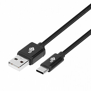 Кабель USB-USB C, 3 м, черная веревка