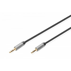 MiniJack stereo garso kabelio tipas 3,5 mm / 3,5 mm M/M nailonas 3 m