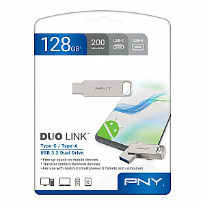 „Flash“ atmintinė 128 GB USB 3.2 Duo-Link P-FDI128DULINKTYC-GE
