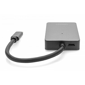 USB-C kortelių skaitytuvas, 2 prievadų UHS-II SD4.0 TF4.0, didelės spartos, aliuminis, pilka