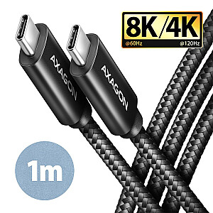 BUCM432-CM10AB kabelis USB-C – USB-C, USB4 Gen 3x2 1m, PD 100W, 8K HD, ALU, pintas juodas