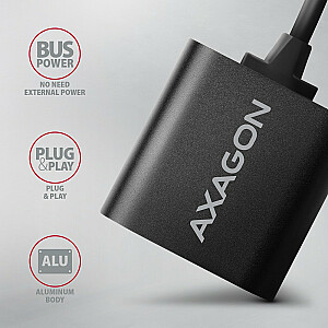 ADA-12 Внешняя стереозвуковая карта USB 2.0 48 кГц/16 бит, металл, кабель USB-A длиной 15 см
