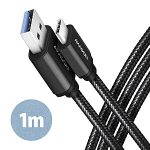 BUCM3-AM10AB kabelis USB-C į USB-A 3.2 Gen 1, 1 m, 3 A, ALU, pintas, juodas