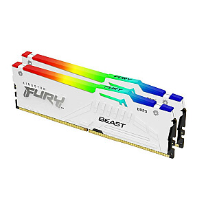 Atmintis DDR5 Fury Beast RGB 64GB (2*32GB) / 5200 CL36 balta