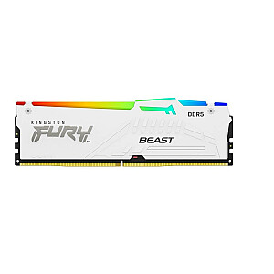 Atmintis DDR5 Fury Beast RGB 64GB (2*32GB) / 5200 CL36 balta