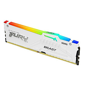 Atmintis DDR5 Fury Beast RGB 64GB (2*32GB) / 5200 CL36 balta
