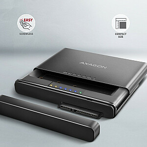 AXAGON ADSA-CC USB-C 10Gbps – NVMe M.2 SSD ir 2,5"/3,5" SATA SSD / HDD CLONE MASTER 2