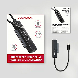 ADSA-FP2C USB-C 5Gbps SATA 6G adapteris 2,5" FASTPort2 HDD / SSD