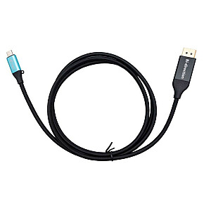 i-tec USB-C DisplayPort dvikryptis 1x USB-C 1x DP 8K/30Hz 150cm
