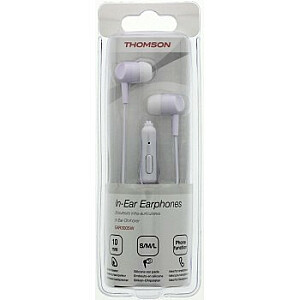 Laidinės ausinės EAR3005W su mikrofonu, baltos spalvos