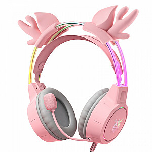 X15 PRO Buckhorn žaidimų ausinės rožinės spalvos (laidinės)