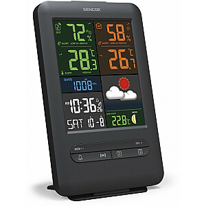 Meteorologinė stotis SWS 7300, spalvotas LCD ekrano aukštis 13,8 cm.