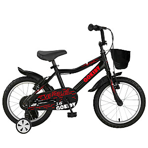 Vaikiškas dviratis GoKidy 16 Versus (VER.1601) juodas/raudonas