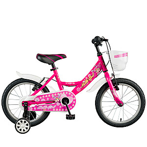 Vaikiškas dviratis GoKidy 16 Hello Girl (HEL.1601) rožinis
