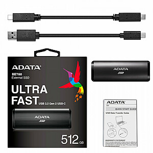 Adata SE760 512GB SSD, juodas