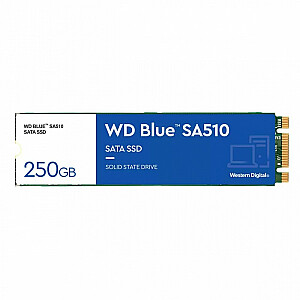 Kietojo kūno diskas, mėlynas 250 GB SA510 M.2 2280 WDS250G3B0B