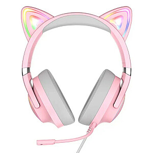 X30 Cat ausinės žaidimų ausinės, rožinės (laidinės)