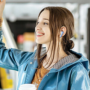 Bluetooth 5.3 T85 ENC TWS ausinės, mėlynos