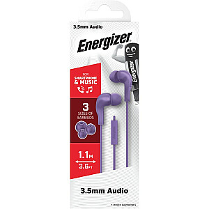 Laidinės ausinės su 3,5 mm lizdu, violetinės spalvos
