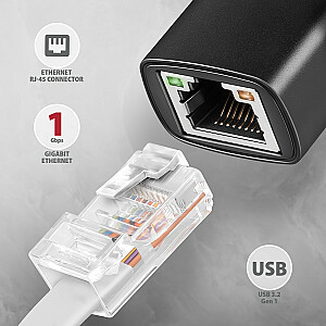 ADE-AR Gigabit Ethernet adapteris, USB-A 3.2 Gen 1, automatinis diegimas