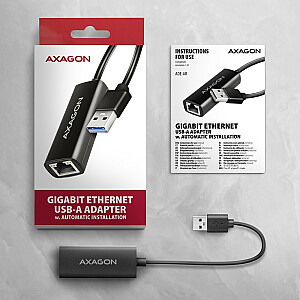ADE-AR Gigabit Ethernet adapteris, USB-A 3.2 Gen 1, automatinis diegimas