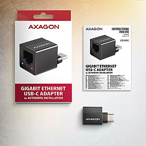 ADE-MINIC Gigabit Ethernet adapteris, USB-A 3.2 Gen 1, MINI automatinis diegimas
