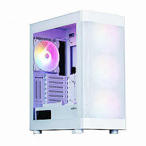I4 TG ATX Mid Tower 4 Fans RGB dėklas baltas