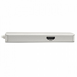 Adapteris USBC DOCK,HDMI/ETHRNT/SD KORTELĖ U442-DOCK11-S