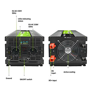 LCD keitiklis 48V 5000W/10000W Grynas sinusas su ekranu